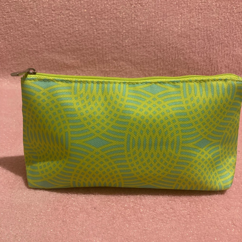 Clinique cosmetic bag green New!